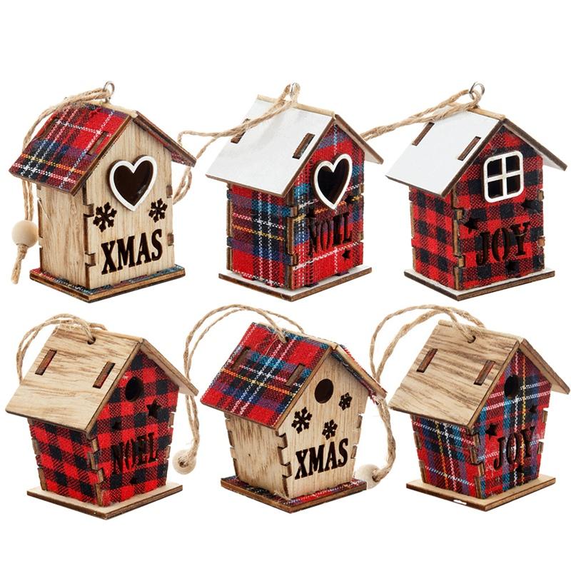 Christmas Decorations 3 Pcs Hanging Ornament Wooden Cabin Shape Hollow Design Tree Decoration, XMAS/NOEL/JOY
Christmas Decorations 3 Pcs Hanging Ornament Wooden Cabin Shape Hollow Design Tree Decoration, XMAS/NOEL/JOY