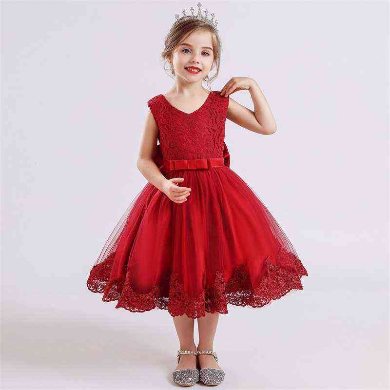 Kids Dress for Girls Summer Dresses for Party and Wedding Christmas Clothing Princess Flower Tutu Dress Children Prom Ball Gown 211027