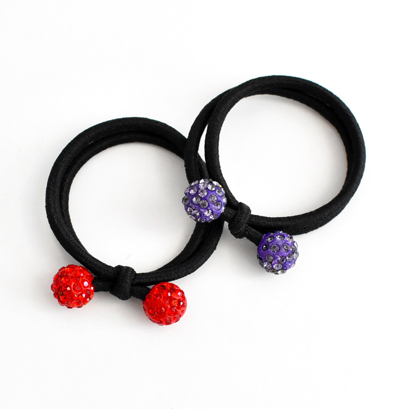 Korea Ball Girl Hair Ropes Crystal Pearl Elastic Rubber Band for Kids Woman Hairs Ties Accessories 0362