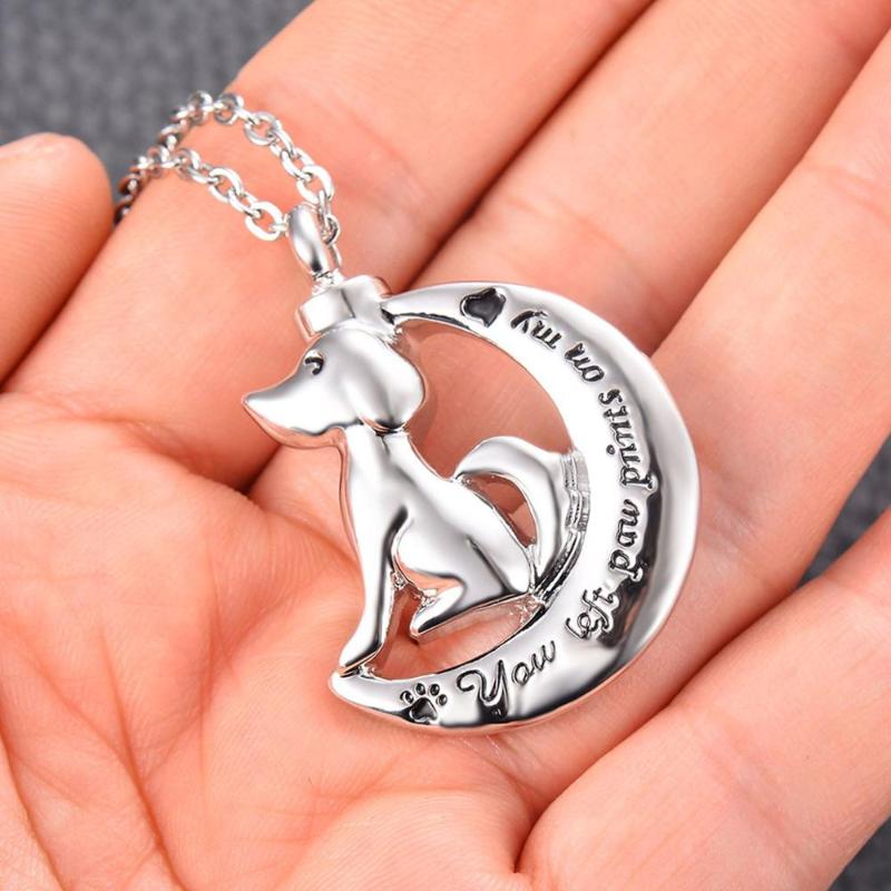 Design Dog/Cat Print Cremation Jewelry Ashes Holder Pet Stainless Steel Memorial Urn Necklace For Memory Chains, Silver
Design Dog/Cat Print Cremation Jewelry Ashes Holder Pet Stainless Steel Memorial Urn Necklace For Memory Chains, Silver