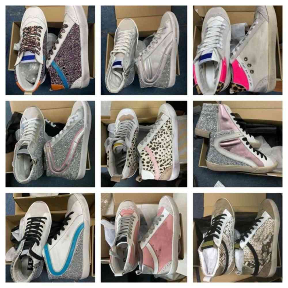 Golden Mid Casual Shoe Francy Deluxe Gyay Pink Glitter Leopard Slide Sneakers Do-old Dirty Goose Designer Man Women Shoes instockshop, 11 
Golden Mid Casual Shoe Francy Deluxe Gyay Pink Glitter Leopard Slide Sneakers Do-old Dirty Goose Designer Man Women Shoes instockshop, 11