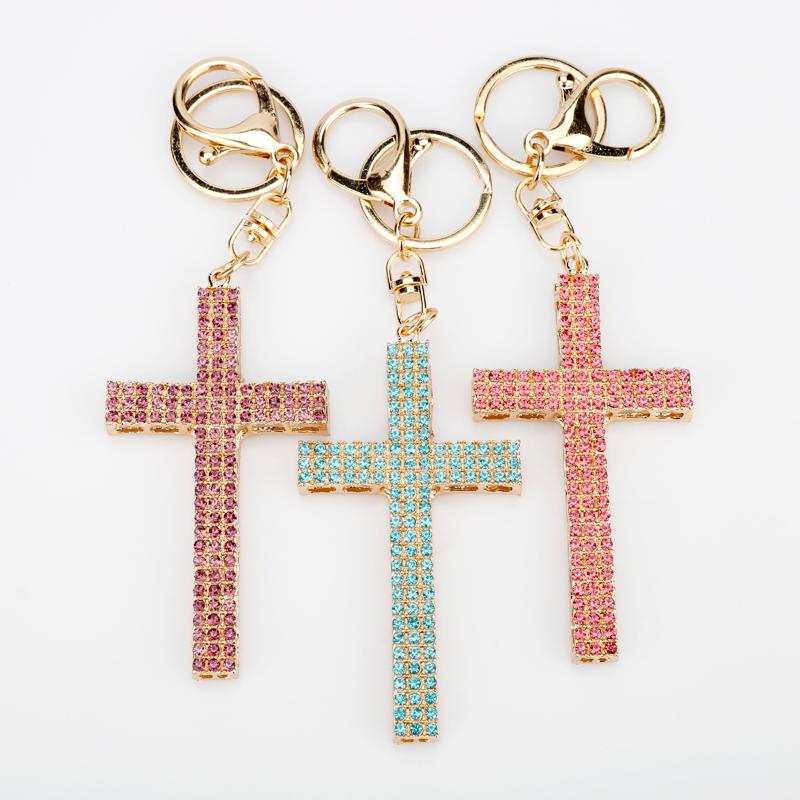 Keychains 3 Colors Rhinestone Crystal Exquisite Cross Keychain Purse Charms Keyring For Car Handbag Chram Key Holder-50
Keychains 3 Colors Rhinestone Crystal Exquisite Cross Keychain Purse Charms Keyring For Car Handbag Chram Key Holder-50