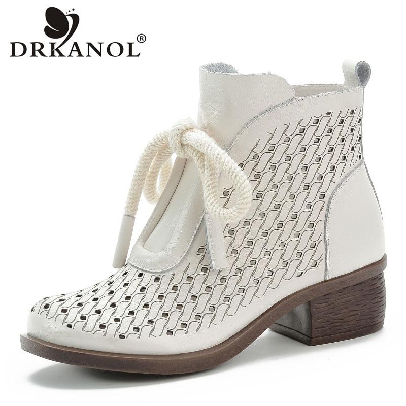 Boots DRKANOL Retro Handmade Women Breathable Hollow Out Thick Heel Ankle For Genuine Leather Summer Casual Shoes, Black
Boots DRKANOL Retro Handmade Women Breathable Hollow Out Thick Heel Ankle For Genuine Leather Summer Casual Shoes, Black