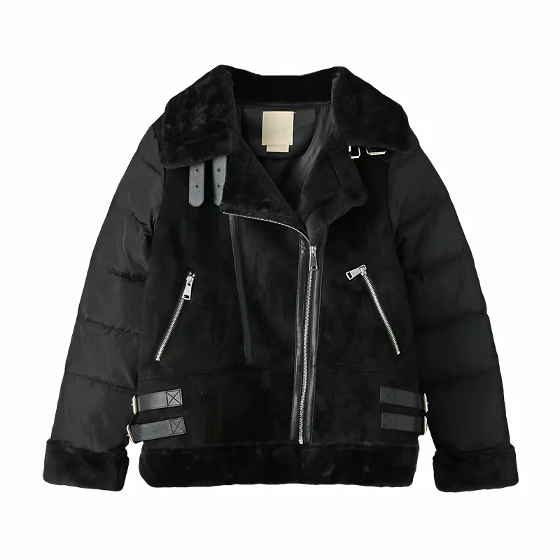 Winter Women Fashion Chic Down Sleeve Spliced Double-Faced Fur Jacket Female Adjustable Waist Zippers Thick Coat, Black;brown
Winter Women Fashion Chic Down Sleeve Spliced Double-Faced Fur Jacket Female Adjustable Waist Zippers Thick Coat, Black;brown