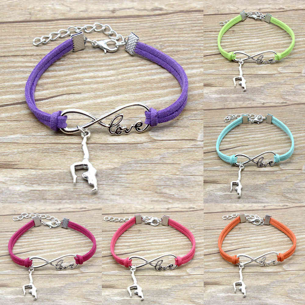 Infinity Love Gymnastics Charm Suede Leather Bracelets Hot Pink Red Black Gifts for Women & Men Sports Bracelets Jewelry, Golden;silver
Infinity Love Gymnastics Charm Suede Leather Bracelets Hot Pink Red Black Gifts for Women & Men Sports Bracelets Jewelry, Golden;silver