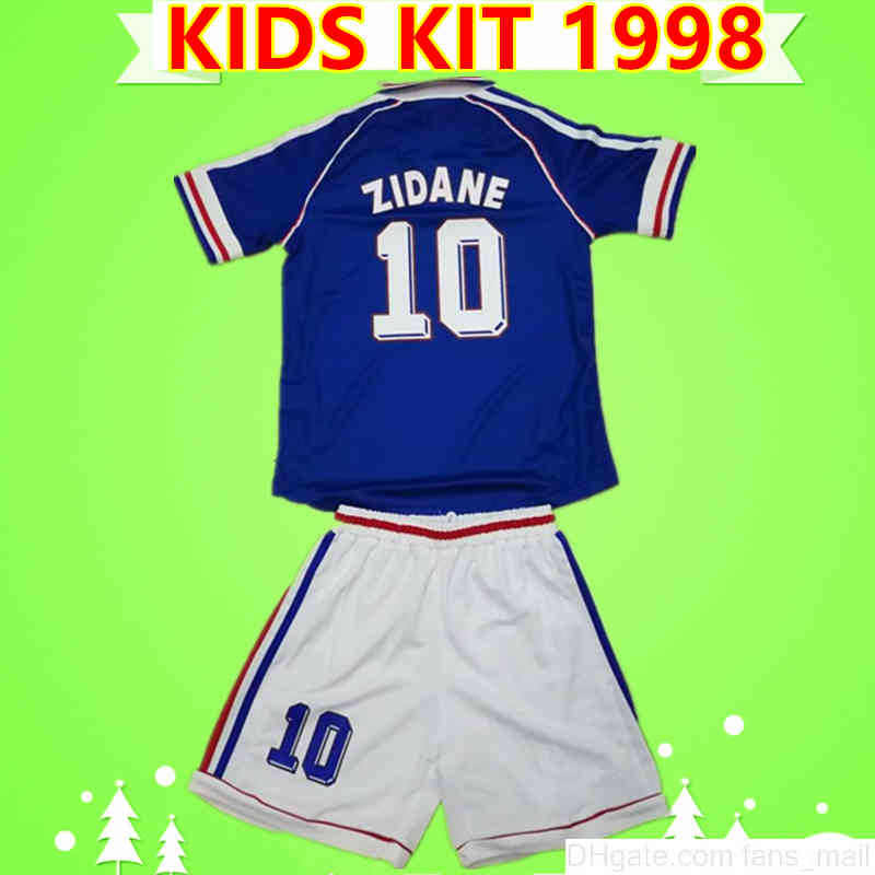 Kids kit 1998 Retro soccer jersey 98 Zidane Henry classic vintage boys sets football shirt uniform home blue children suits Maillot de foot Dugarry, Retro 1998 kids kit
Kids kit 1998 Retro soccer jersey 98 Zidane Henry classic vintage boys sets football shirt uniform home blue children suits Maillot de foot Dugarry, Retro 1998 kids kit