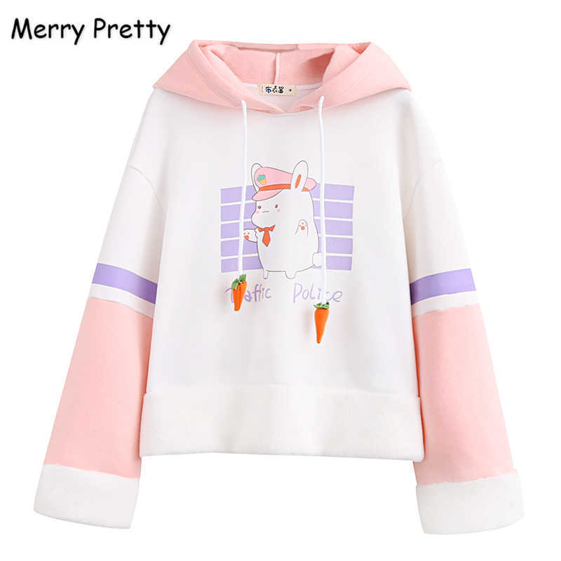 Merry Pretty Cartoon Print Bunny Hoody Sweatshirt Women Thick Warm Kawaii Sweatshirts with rabbit ears on hood Sweet Pullovers 210526, Pink
Merry Pretty Cartoon Print Bunny Hoody Sweatshirt Women Thick Warm Kawaii Sweatshirts with rabbit ears on hood Sweet Pullovers 210526, Pink