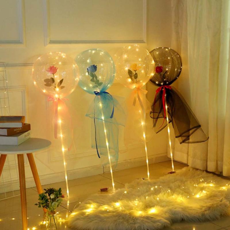 Party Decoration LED Luminous Balloon Rose Bouquet Transparent Bobo Ball Valentines Birthday Wedding No Battery DIY Home Decor
Party Decoration LED Luminous Balloon Rose Bouquet Transparent Bobo Ball Valentines Birthday Wedding No Battery DIY Home Decor