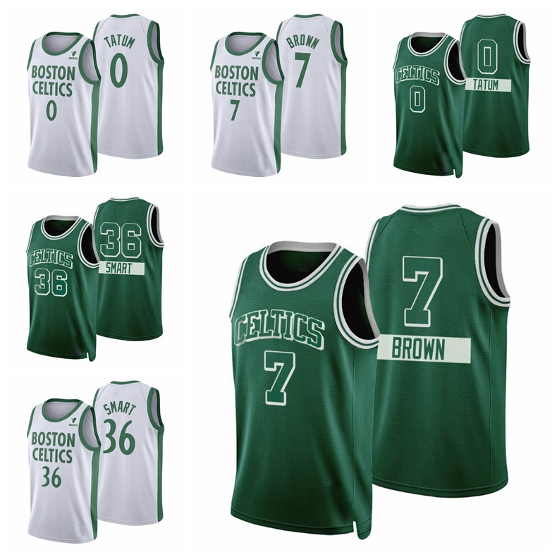 2021-22 BostonCelticsMen's Jayson Jaylen Brown Marcus Tatum Smart City 75th Basketball Anniversary Green Swingman White Jersey
2021-22 BostonCelticsMen's Jayson Jaylen Brown Marcus Tatum Smart City 75th Basketball Anniversary Green Swingman White Jersey