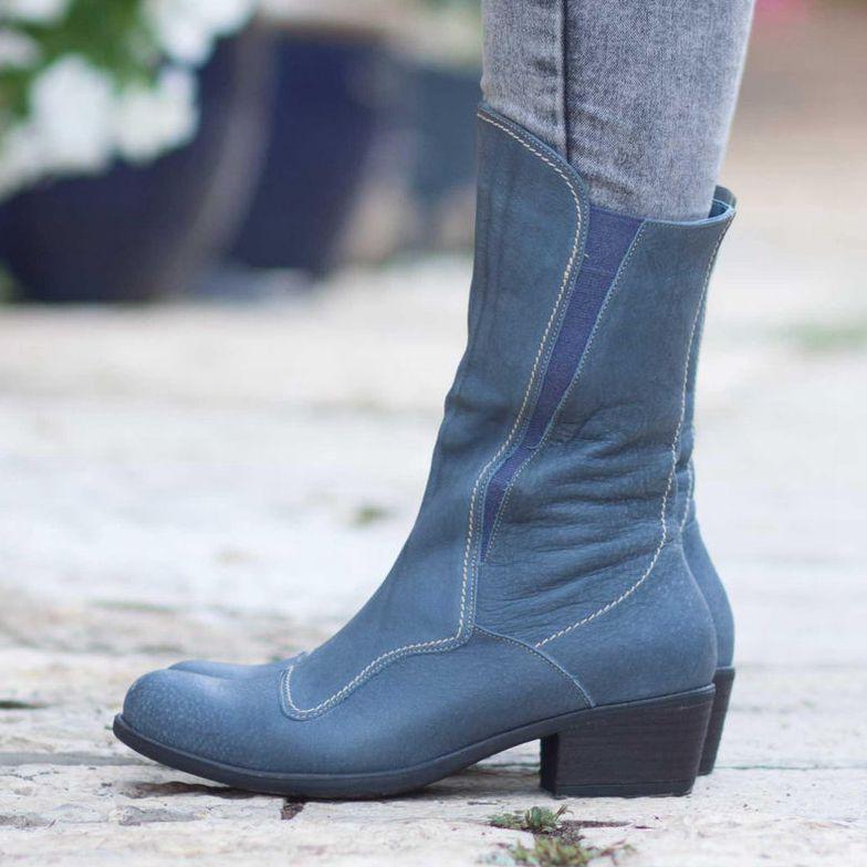 Boots Women Mid-boots Winter Boot Female Pointed Toe PU Leather Zip Low Heel Solid Color Bota Feminina, Blue
Boots Women Mid-boots Winter Boot Female Pointed Toe PU Leather Zip Low Heel Solid Color Bota Feminina, Blue