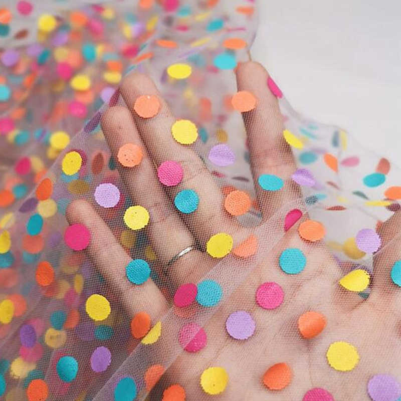 White, Black Soft Rainbow Polka Dots Tulle Fabric, Swiss Net Fabric And Printed Dots For Girl, Dress, Skirt, By The Yard 210702
White, Black Soft Rainbow Polka Dots Tulle Fabric, Swiss Net Fabric And Printed Dots For Girl, Dress, Skirt, By The Yard 210702
