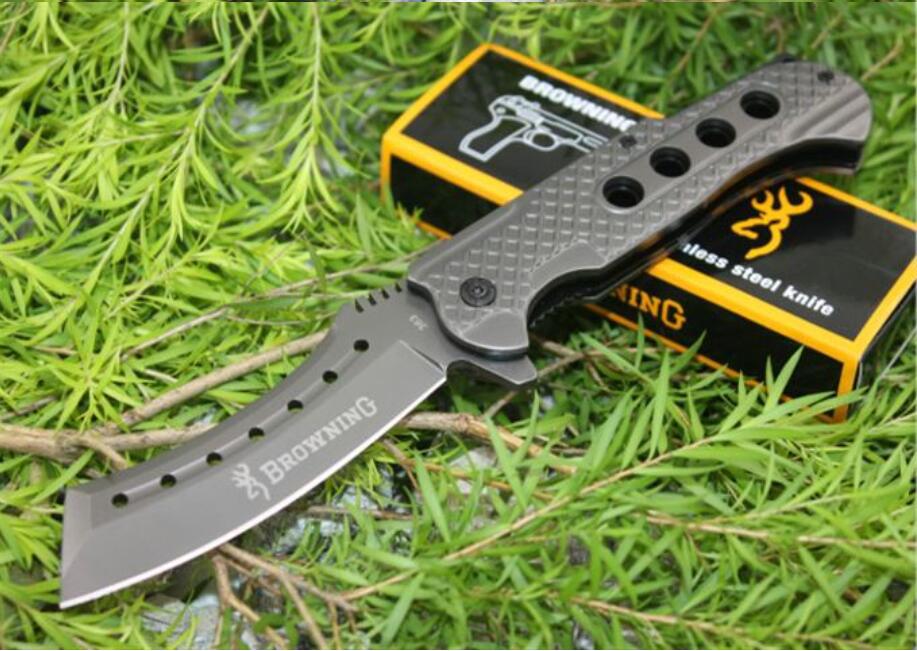 

Browning 363 Shekou Tactical Folding Knife steel handle 3Cr13Mov blade Outdoor Camping Hunting Survival Pocket Utility EDC Tools Gift Man Collection BM