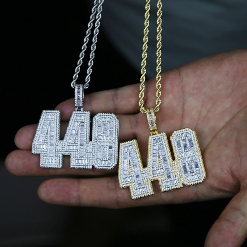 Chains Iced Out Big Large Number 448 Charm Pendant With Full White 5A Cz Paved Long Rope Chain Necklace For Men Friend Hip Hop Jewelry
Chains Iced Out Big Large Number 448 Charm Pendant With Full White 5A Cz Paved Long Rope Chain Necklace For Men Friend Hip Hop Jewelry