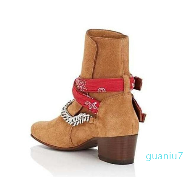 NEW list exclusive Handmade Ribbon buckle strap Jodhpur wyatt boots suede genuine leather personalized denim boots WNx