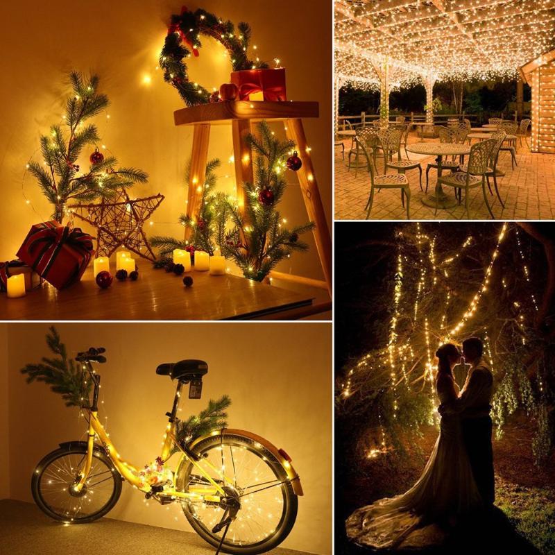 Strings Waterproof Solar Power LED String Lights For Outdoor Garden Yard Wedding Party 100/200 LEDS Panel 8 Modes Fairy