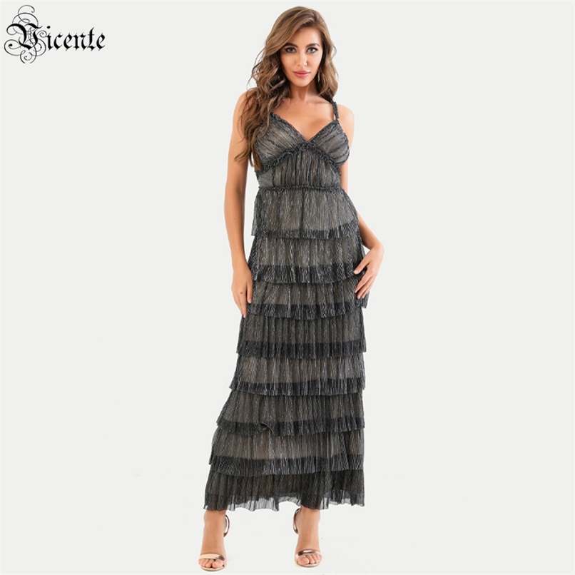 LongSuspender Dress Trendy Layered Ruffle V-Neck Sling Designer Designed Sexy Party Evening 210520, As shown
LongSuspender Dress Trendy Layered Ruffle V-Neck Sling Designer Designed Sexy Party Evening 210520, As shown