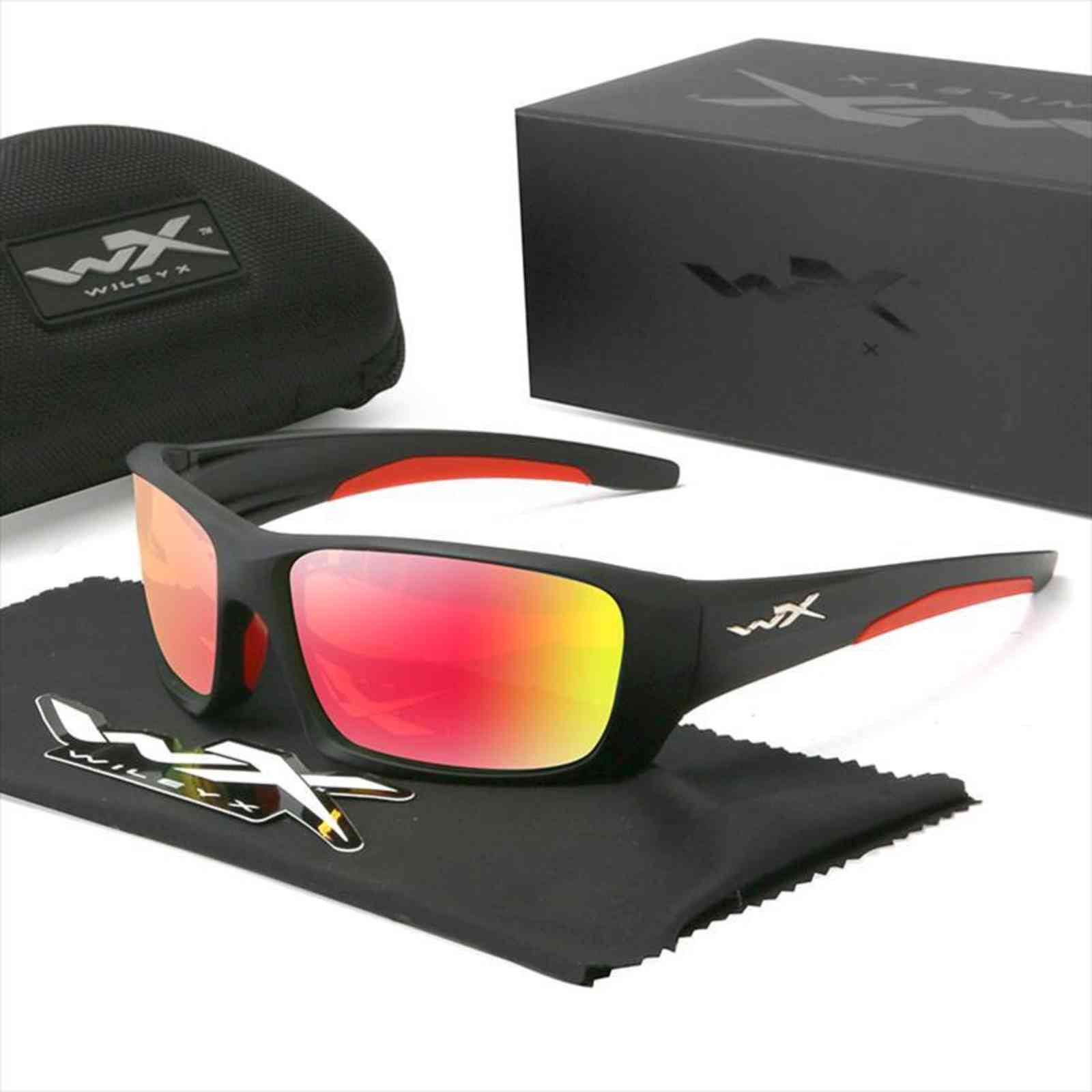 Wiley X Brand Sports Sunglasses Men Hd Polarized Sun Glasses Tr90 Square Frame Reflective Coating Mirror Lens Uv400