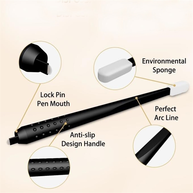 10pcs Professional Permanent Makeup Black disposable microblading pens hand tools 0.18mm 18U pins needles embroidery blades 211223
10pcs Professional Permanent Makeup Black disposable microblading pens hand tools 0.18mm 18U pins needles embroidery blades 211223