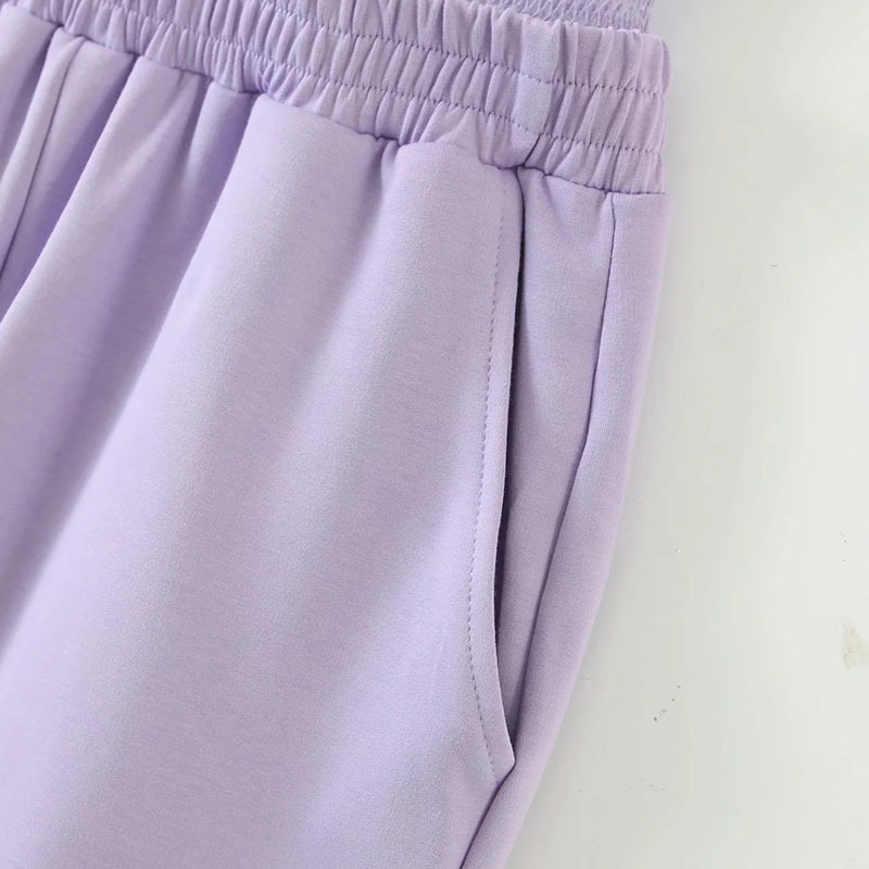 Sport Wear Mesh Patchwork Jogger Pants Women Fashion High Waist Long Sweatpants Ladies Letter Print Purple Trousers 210515