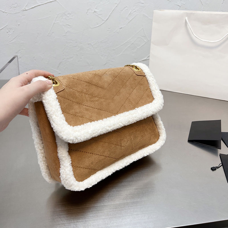 2021 Autumn Winter Messenger Bags Classic Flap Square Calfskin Shaerling Fur Vintage Famous Luxury Designer Top Quality Crossbody Shoulder Totes Handbags 28C, Black
2021 Autumn Winter Messenger Bags Classic Flap Square Calfskin Shaerling Fur Vintage Famous Luxury Designer Top Quality Crossbody Shoulder Totes Handbags 28C, Black