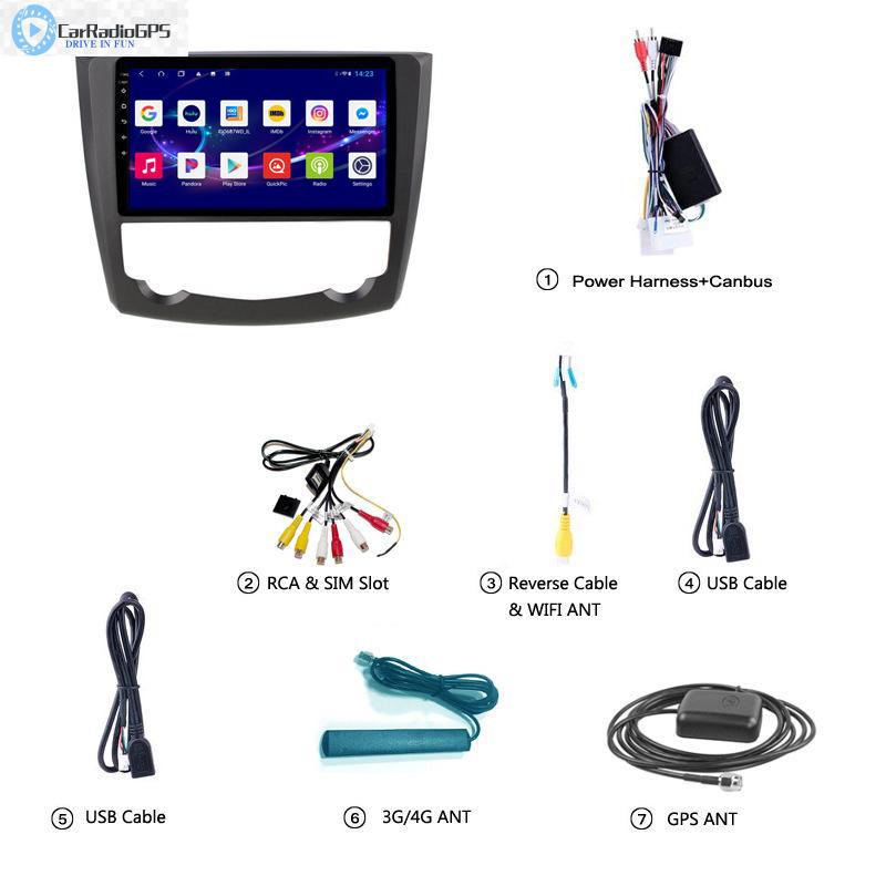 Car Dvd Player for Renault KADJAR 2016-2018 Capative Screen GPS NAVIGATION 10 Inch Android 10 CARPLAY Mirror Link Support Digital Tv