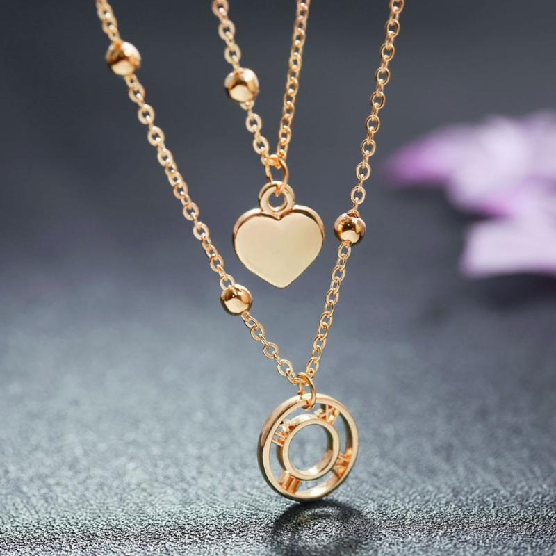 Pendant Necklaces Wholesale Elegant Women Double Chain Round Necklace Special Design Anniversary Fashion Gift
Pendant Necklaces Wholesale Elegant Women Double Chain Round Necklace Special Design Anniversary Fashion Gift