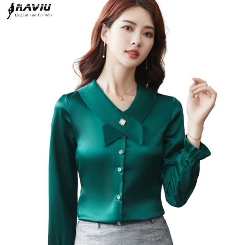Shirt Women Bow Design Autumn Fashion Temperament Long Sleeve Slim Blouses Office Ladies Casual Work Tops 210604, Green
Shirt Women Bow Design Autumn Fashion Temperament Long Sleeve Slim Blouses Office Ladies Casual Work Tops 210604, Green