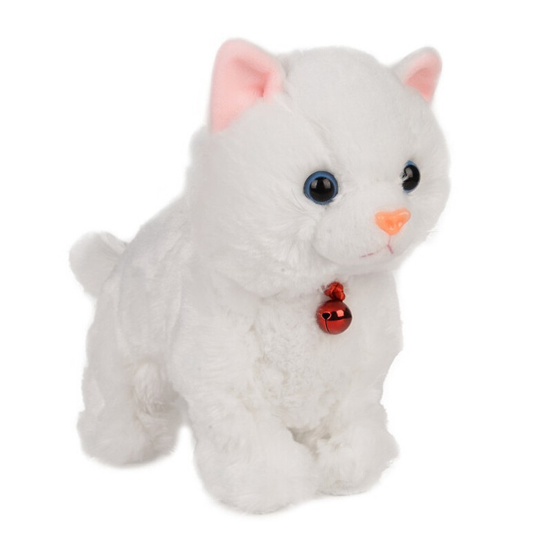 Electronics Robots2017 New Baby Toys Sound Control Electronic Pet Electronic Toys Cat Robot Cat Stand Walk Plush Kids Toys Gift