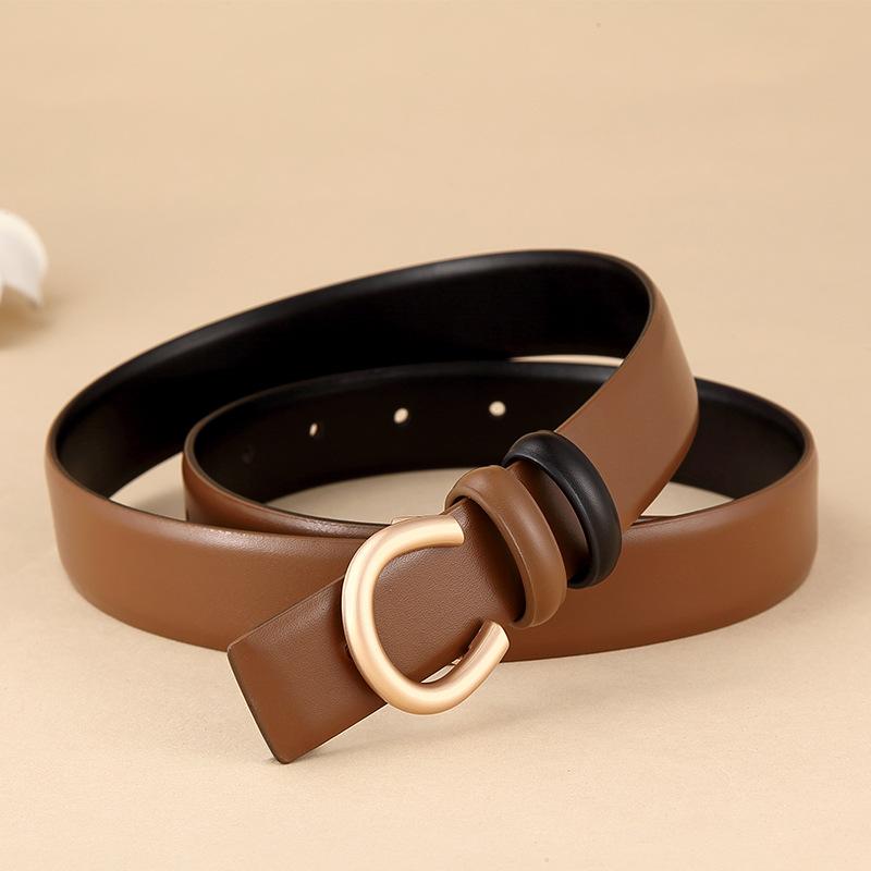 Belts Women's Belt Cowhide Double-sided Available C Buckle Luxury Fashion Brand High Quality Genuine Leather Jeans Dress, Black
Belts Women's Belt Cowhide Double-sided Available C Buckle Luxury Fashion Brand High Quality Genuine Leather Jeans Dress, Black