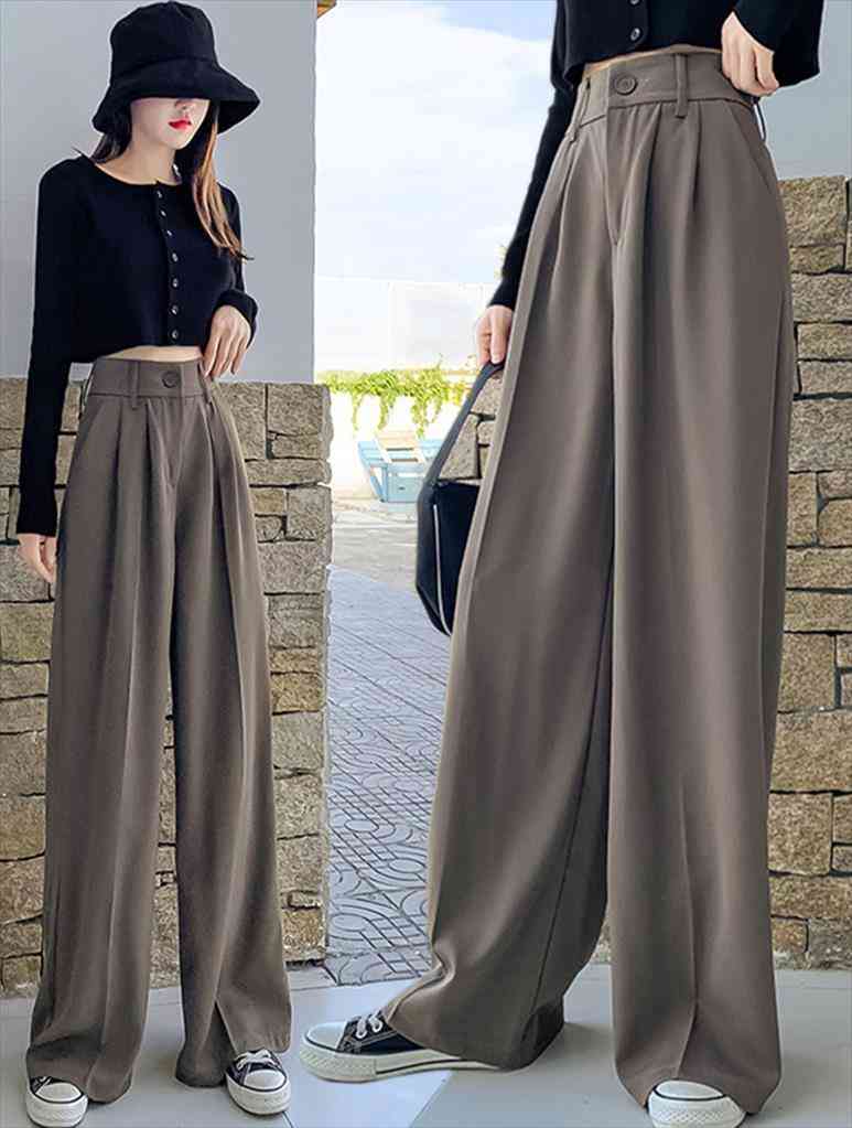 spring korean style high waist drape mopping wide leg long pants all-match loose straight leg casual pants women, Black;white
spring korean style high waist drape mopping wide leg long pants all-match loose straight leg casual pants women, Black;white