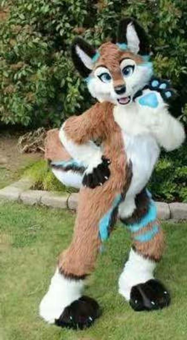 2019 professional made new Halloween Long Fur Husky Dog Fox Fursuit Mascot Costume от DHgate WW