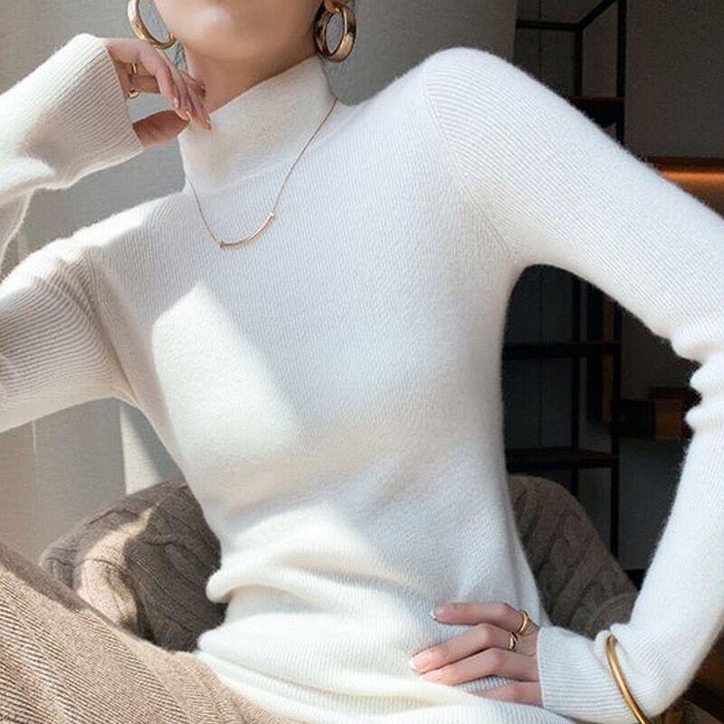 Women's Sweaters Autumn Winter Basic Turtleneck Knitting Bottoming Warm 2021 Pullovers Solid Minimalist Vintage Tops All-match, Green
Women's Sweaters Autumn Winter Basic Turtleneck Knitting Bottoming Warm 2021 Pullovers Solid Minimalist Vintage Tops All-match, Green