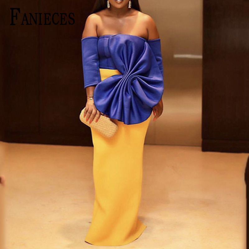 Evening Party Maxi Dress Ruffles One Shoulder Big Bowtie Patchwork Sexy Bodycon Women Vestido Dresses femme robe 210520, Yellow
Evening Party Maxi Dress Ruffles One Shoulder Big Bowtie Patchwork Sexy Bodycon Women Vestido Dresses femme robe 210520, Yellow