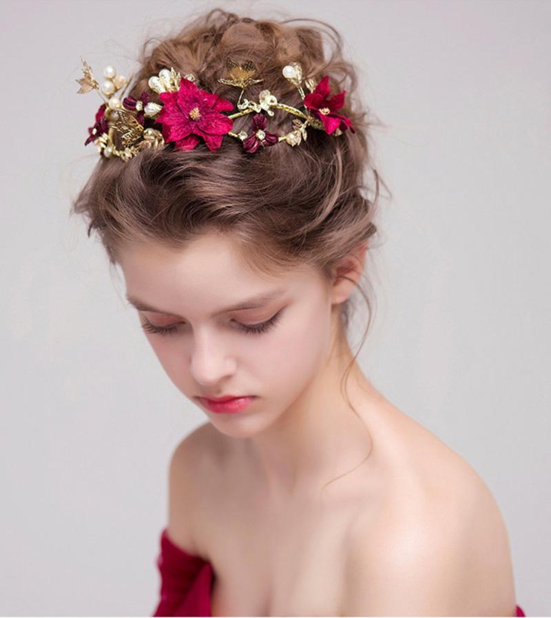 Hair Clips & Barrettes Red Flower Butterfly Wedding Accessories Headband Tiara Gold Bridal Hairpins Headwear Pearls Piece Head Chain Jewelry, Golden;silver
Hair Clips & Barrettes Red Flower Butterfly Wedding Accessories Headband Tiara Gold Bridal Hairpins Headwear Pearls Piece Head Chain Jewelry, Golden;silver