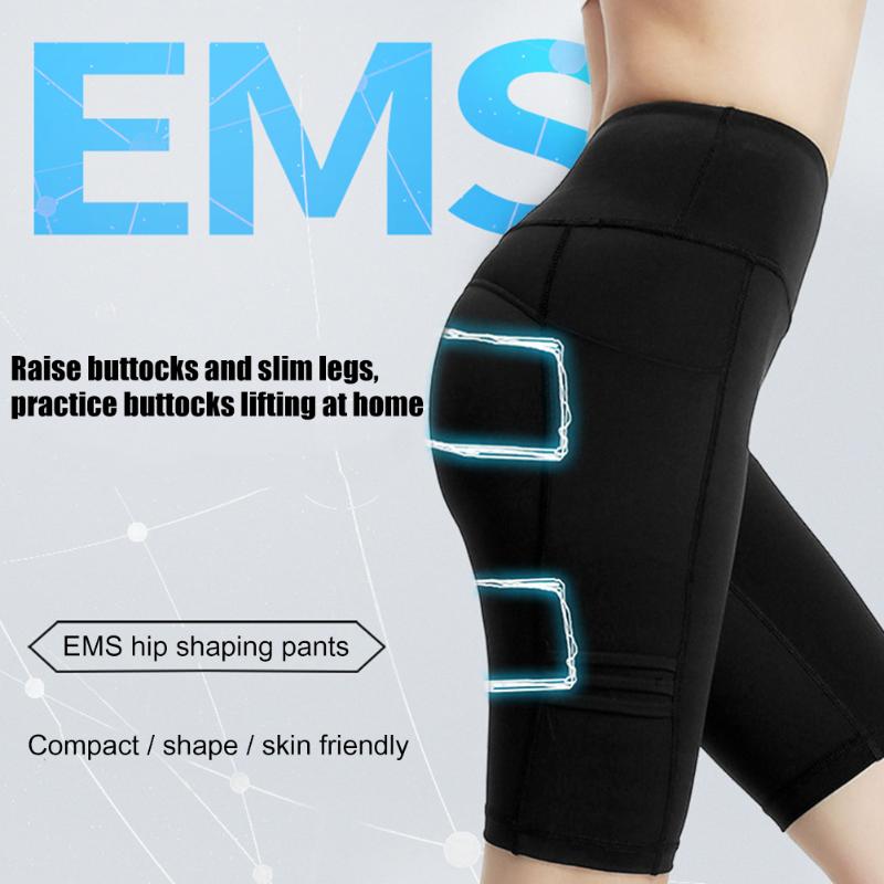 Yoga Outfit Smart EMS High Waist Women Shorts Fitness Sports Summer Jogging Female Casual Skinny Stretch Sportswear