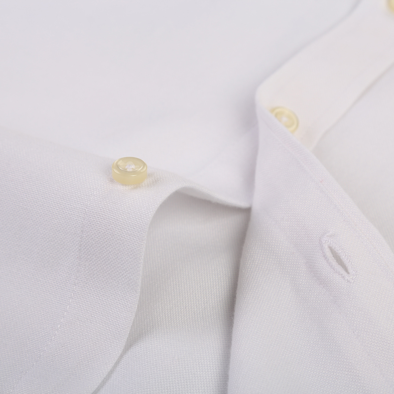 Men's Plus Size Casual Solid Oxford Dress Shirt Single Patch Pocket Long Sleeve Regular-fit Button-down Thick Shirts 220309