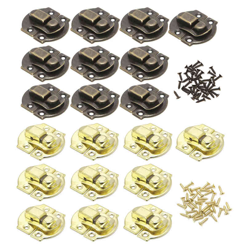 10Pcs Box Clinic Closing Ancient Iron Jewelry Box Hangslot Hasp Locked Wooden Wine Gift Box Handbag Gesp Hardware Accessories