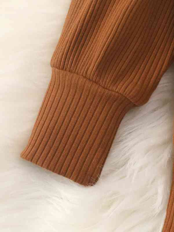 Baby Puff Sleeve Bodysuit & Houndstooth Print Buckle Pleated Skirt SHE