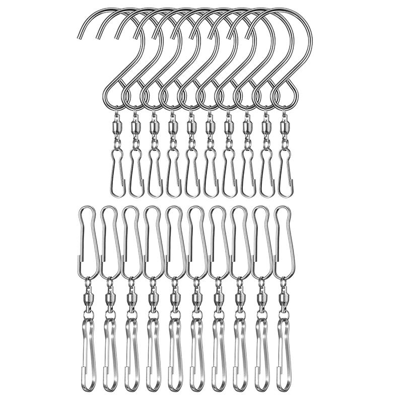 Hooks & Rails 30 Pcs Dual Swivel Hook 360 Degree Rotating Windsock Clips Stainless Steel Hanger Swivels Clip Hanging Spiral
Hooks & Rails 30 Pcs Dual Swivel Hook 360 Degree Rotating Windsock Clips Stainless Steel Hanger Swivels Clip Hanging Spiral