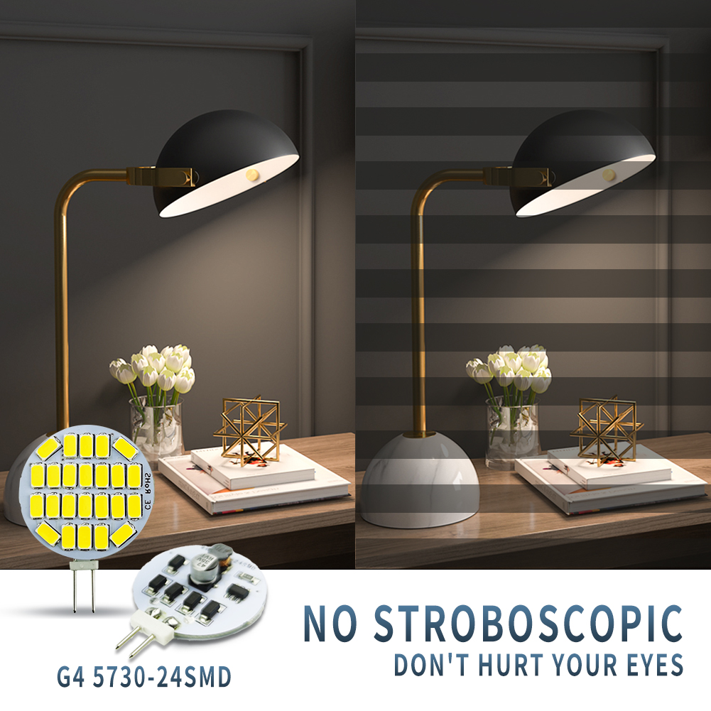 G4 LED Round Range Hood Bulb 12v 24V 3W SMD5730 24Leds Boat Light White / Warm Lamp Lights