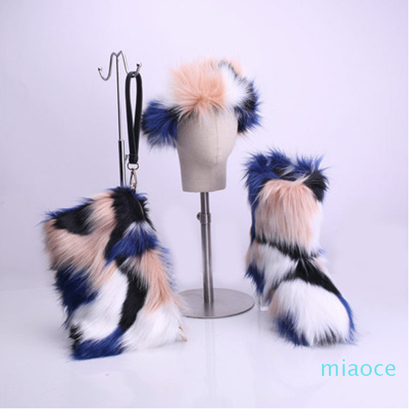 designer 2021 fox fur snow boot BAG SET 3 PIECES headband with fur lined lining winter plus size furry fluffy calf boot outdoor mid-boot, Color 13
designer 2021 fox fur snow boot BAG SET 3 PIECES headband with fur lined lining winter plus size furry fluffy calf boot outdoor mid-boot, Color 13