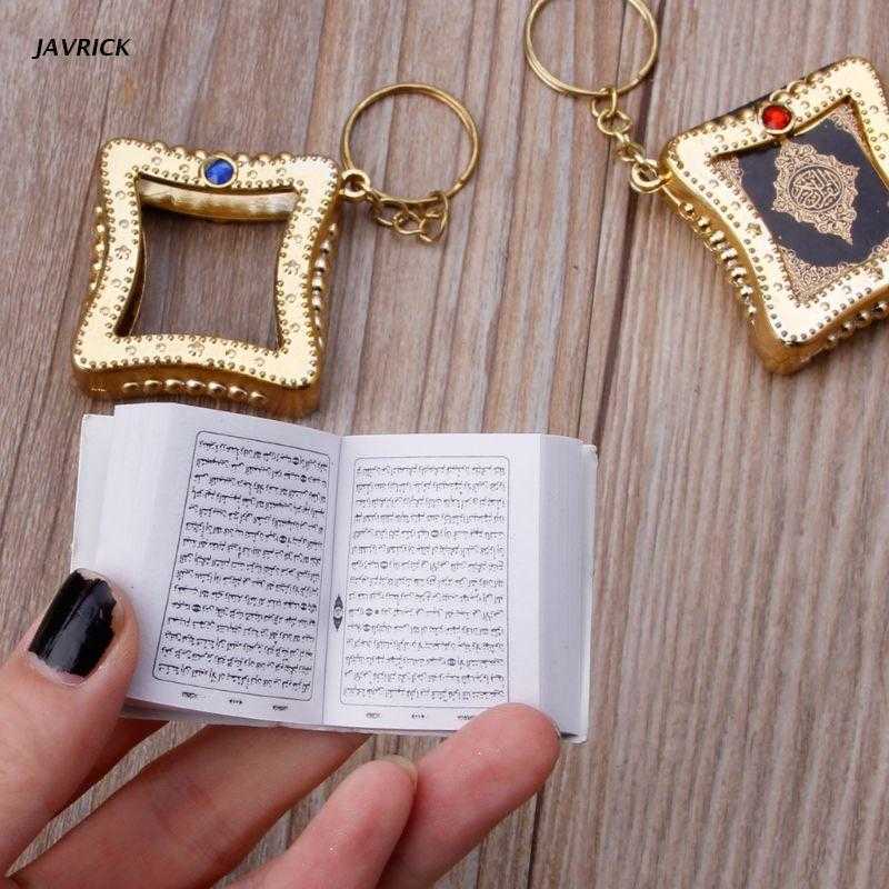 Mini Ark Quran Book Koran Pendant Muslim Keychain Bag Purse Car Decor Jewelry G1019