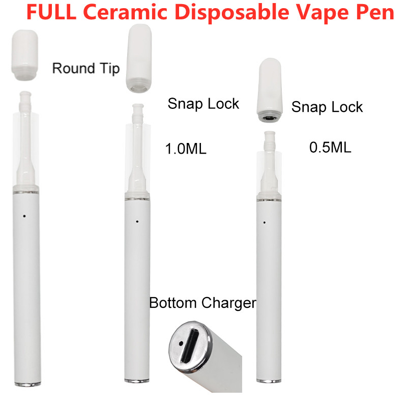 Full Ceramic Disposable Vape Pens rechargeable 0.5ml 1.0ml vape cartridges LEAD FREE Starter Kit Ceramic Coil Empty Atomizers Snap Lock Tops
Full Ceramic Disposable Vape Pens rechargeable 0.5ml 1.0ml vape cartridges LEAD FREE Starter Kit Ceramic Coil Empty Atomizers Snap Lock Tops