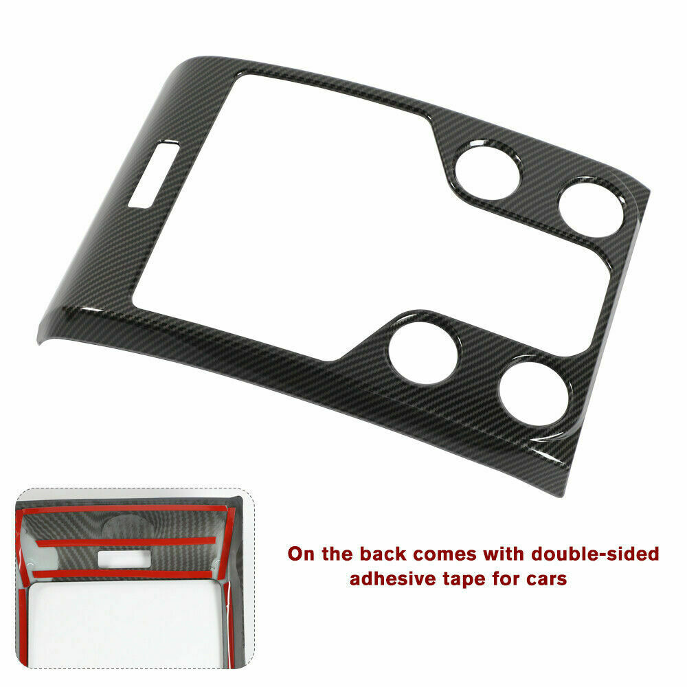 Carbon Fiber Black Multi-media Center Control Panel Trim For Ford F150 Raptor 2009-2014 ABS