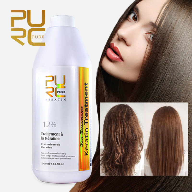 Luxury PURC Straightening Product 12% Brazilian Keratin For Deep Curly Treatment Smoothing Soft Hair Care Y260312