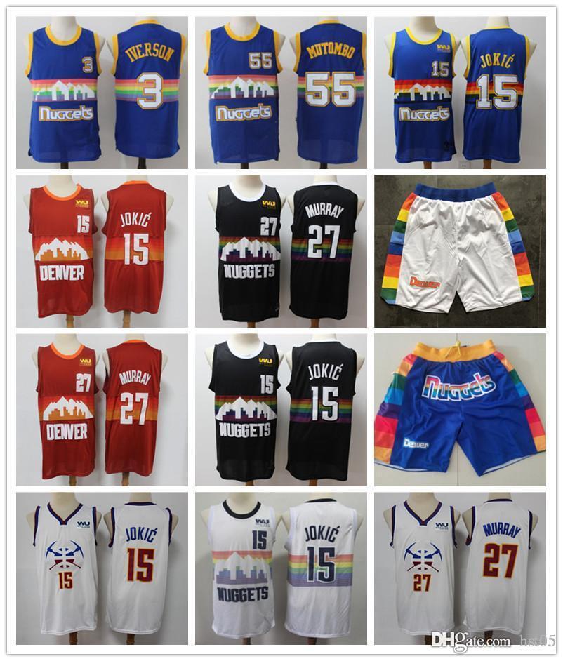 DenverNuggetsJersey Dikembe 55 Mutombo Allen3IversonNikola 15 JokicJamal 27 Murray Basketball Jerseys, Black;red
DenverNuggetsJersey Dikembe 55 Mutombo Allen3IversonNikola 15 JokicJamal 27 Murray Basketball Jerseys, Black;red