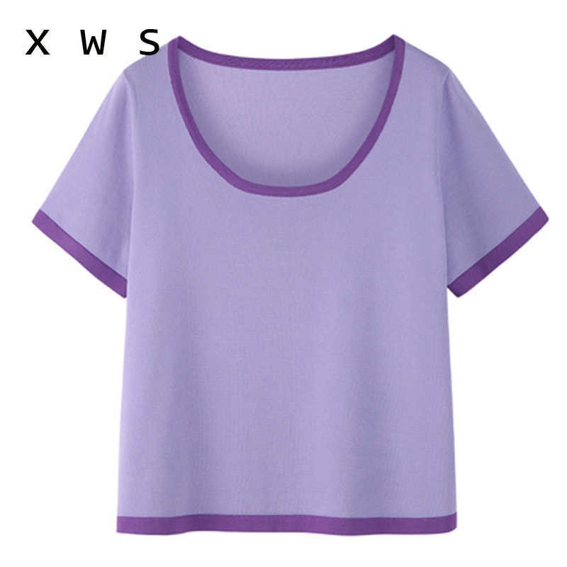 Sweater Women plus size O-neck Computer Knitted Short Irregular Patchwork pattern Thin summer Pullovers Jersey Mujer Ropa Muje 210604, Lavender
Sweater Women plus size O-neck Computer Knitted Short Irregular Patchwork pattern Thin summer Pullovers Jersey Mujer Ropa Muje 210604, Lavender