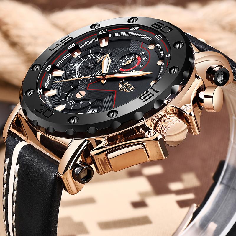 Wristwatches 2021LIGE Fashion Mens Watches Top Big Dial Military Quartz Watch Leather Waterproof Sport Chronograph Men, Slivery;brown
Wristwatches 2021LIGE Fashion Mens Watches Top Big Dial Military Quartz Watch Leather Waterproof Sport Chronograph Men, Slivery;brown