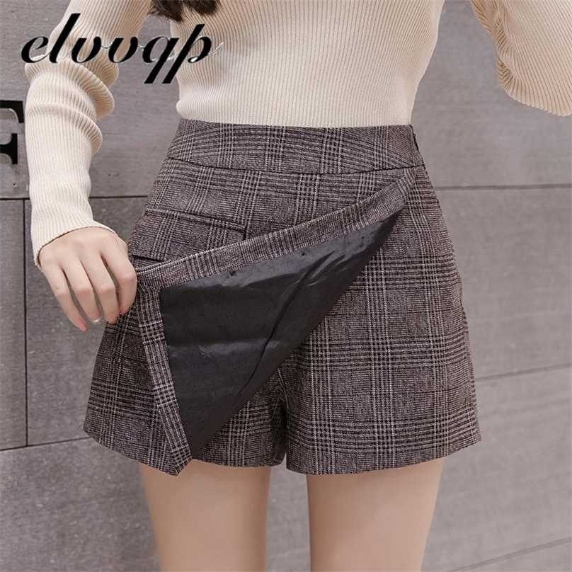 High Quality Autumn Pocket Woolen Blend Winter Short Fashion Button Plaid Office Work Skirt Retro Mini Skirts 211109, Gray plaid
High Quality Autumn Pocket Woolen Blend Winter Short Fashion Button Plaid Office Work Skirt Retro Mini Skirts 211109, Gray plaid