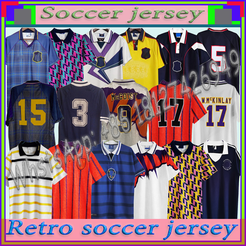 1991 Scotland Retro Soccer Jersey World Cup equipment Home blue kits 96 98 classic Vintage SCOTLAND Retro Football Shirt tops HENDRY LAMBERT, 1994
1991 Scotland Retro Soccer Jersey World Cup equipment Home blue kits 96 98 classic Vintage SCOTLAND Retro Football Shirt tops HENDRY LAMBERT, 1994